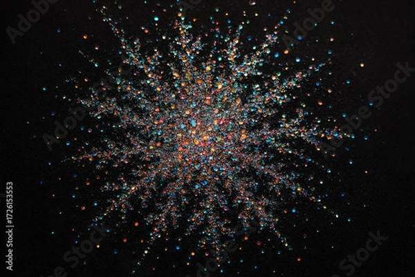 Fototapeta Iridescent Fractal Glitter Explosion