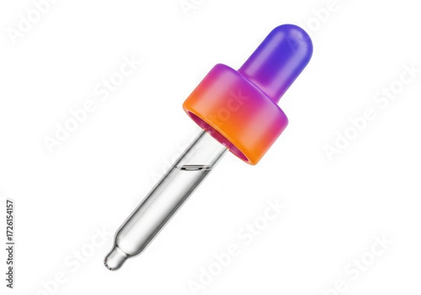 Fototapeta 3d icon of 3d dropper isolated on transparent background