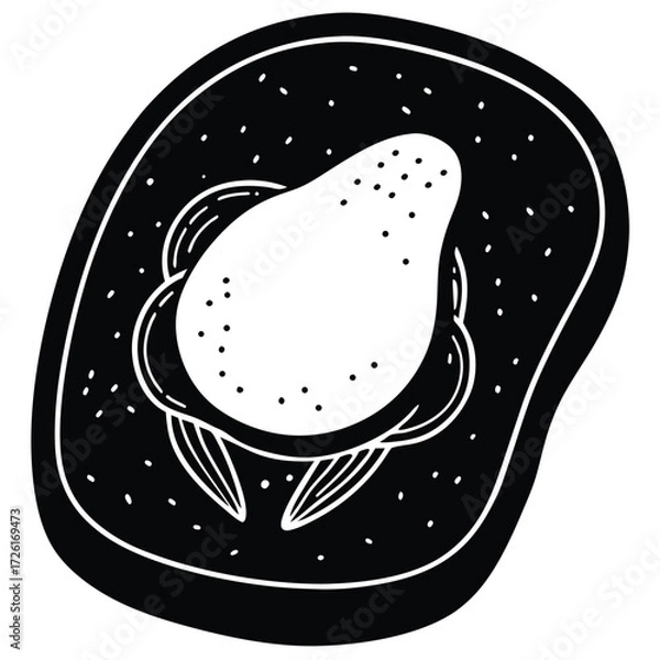 Fototapeta vibrant green avocado toast with a sunny egg on a  (1).eps