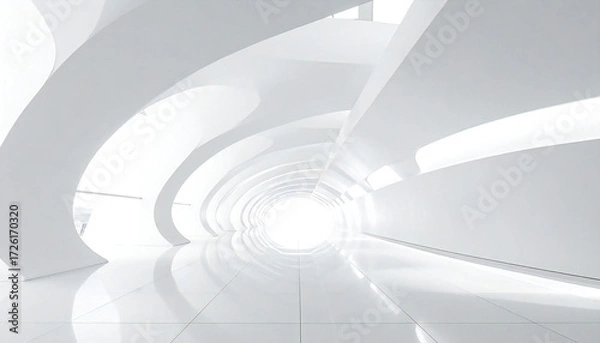 Obraz 白いモダンな抽象的な建築背景。White modern abstract architecture background.