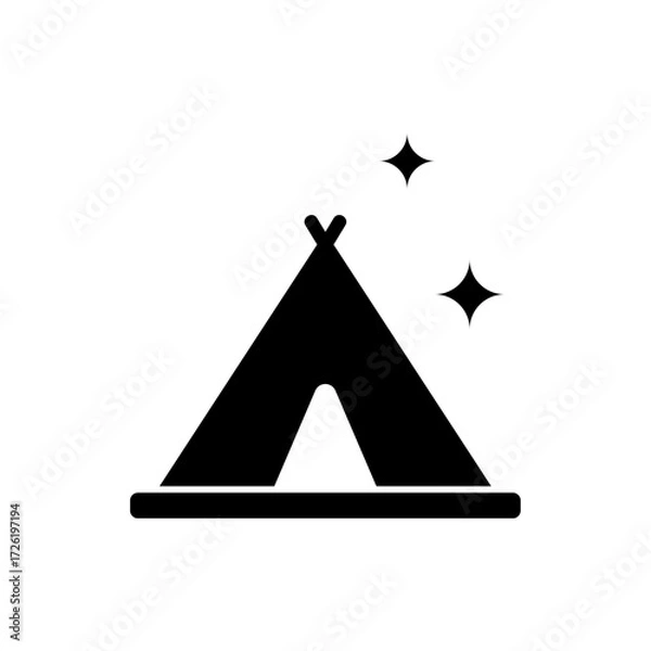 Fototapeta tent icon, modern vector isolated on white background.