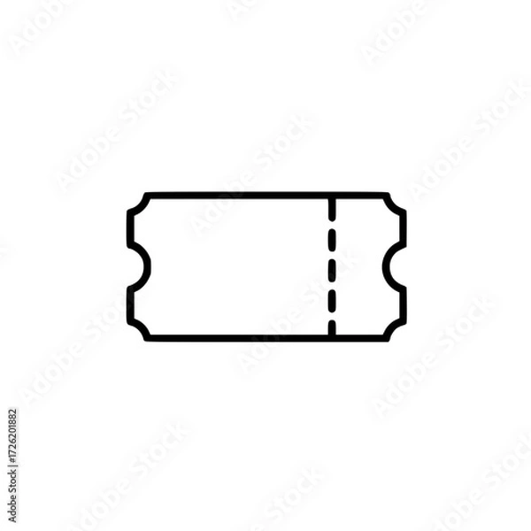 Fototapeta Ticket Pass Outline Icon