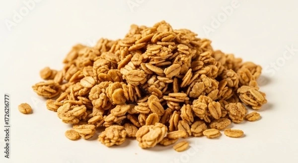 Obraz Granola pile on a white background