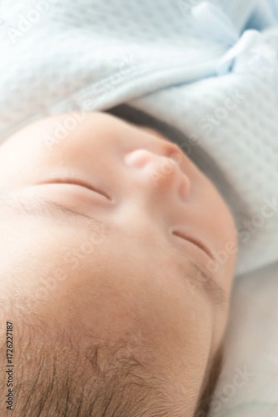 Obraz Close-up shot of a baby, newborn infant, 2 months old
