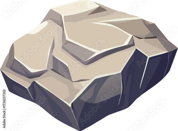 Fototapeta rock stone isolated vector object