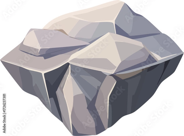 Fototapeta rock stone isolated vector object