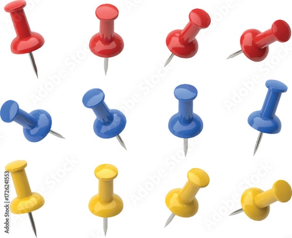 Obraz blue push pins