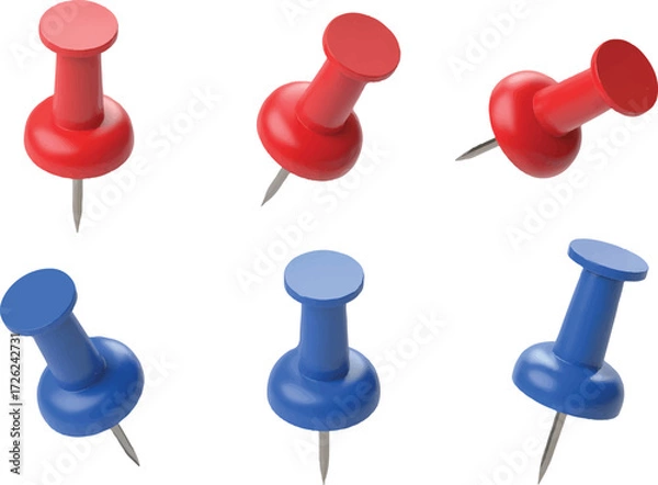 Obraz blue push pin