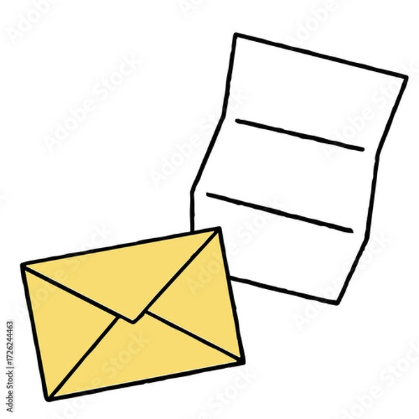 Fototapeta 黄色い手紙