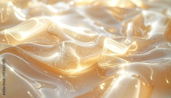 Fototapeta Rippled Translucent Gel Layer Under Spotlight – Photorealistic Texture