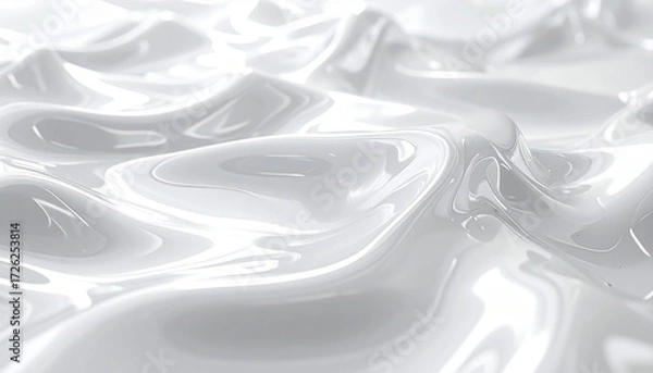 Fototapeta Rippled Translucent Gel Layer Under Spotlight – Photorealistic Texture