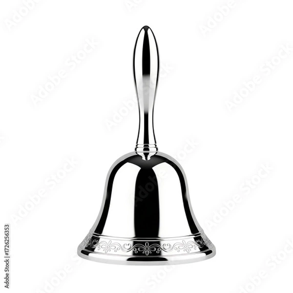 Fototapeta bell unique design with creative perspective, innovative bell shape with artistic details and unusual angles, decorative or symbolic element isolated on transparent background PNG