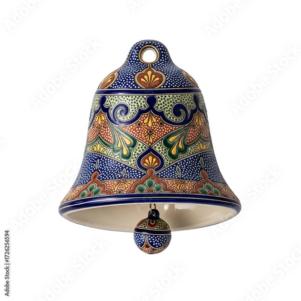 Fototapeta bell unique design with creative perspective, innovative bell shape with artistic details and unusual angles, decorative or symbolic element isolated on transparent background PNG