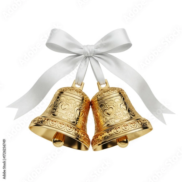 Fototapeta bell unique design with creative perspective, innovative bell shape with artistic details and unusual angles, decorative or symbolic element isolated on transparent background PNG