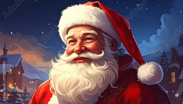 Obraz Santa Claus portrait, festive background