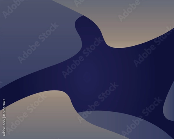 Fototapeta MODERN AND MINIMALIST WAVY SHAPES BACKGROUND - DESIGN