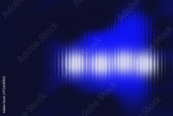 Obraz Abstract Technology Equalizer Background with Glowing Blue Lines, Minimalist Futuristic Backdrop with Bright Light Burst and Noise Texture