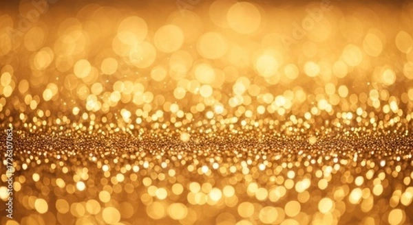 Obraz Abstract Golden Bokeh Background Creating a Festive and Luxurious Atmosphere