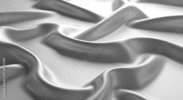 Obraz Abstract gray silk fabric background with soft folds for elegant design projects
