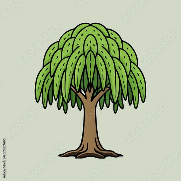 Fototapeta vector illustration of a tree