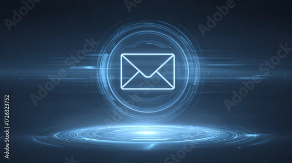 Obraz Abstract Futuristic Email Icon Design