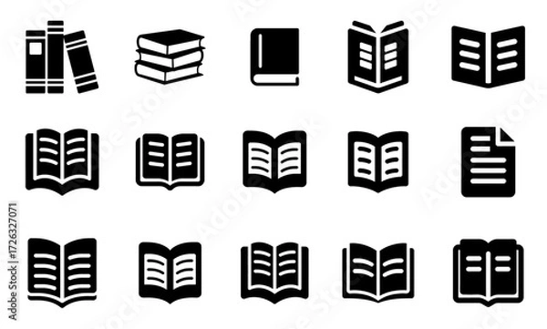 Fototapeta Book icons set. vector. editable