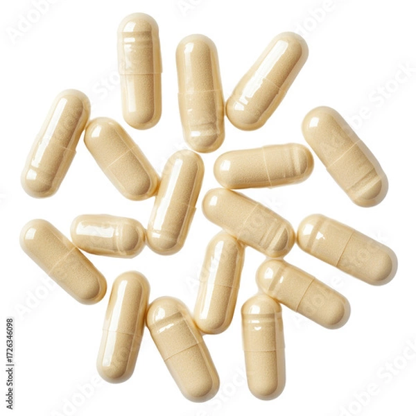 Fototapeta pills on white background