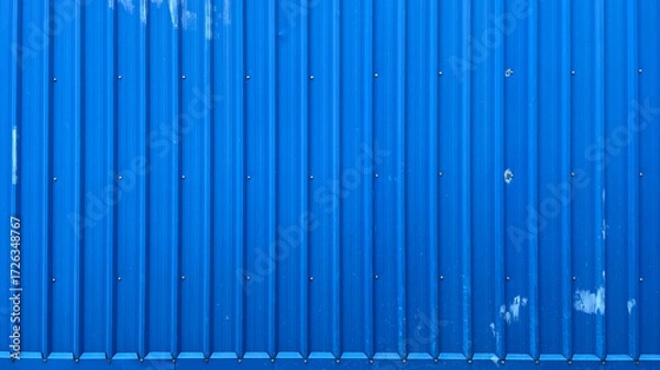 Fototapeta Metal sheet wall texture background with folded pattern design for added strength, symbolizing durability, structure,