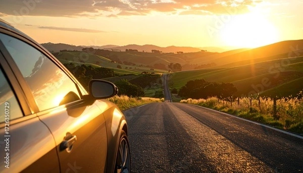 Obraz Scenic road trip at sunset (1)