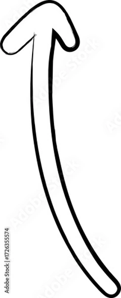 Fototapeta Hand drawn arrows brush. Design element
