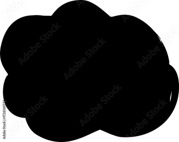 Fototapeta Speech bubble drawn with brush and paint, chat, message