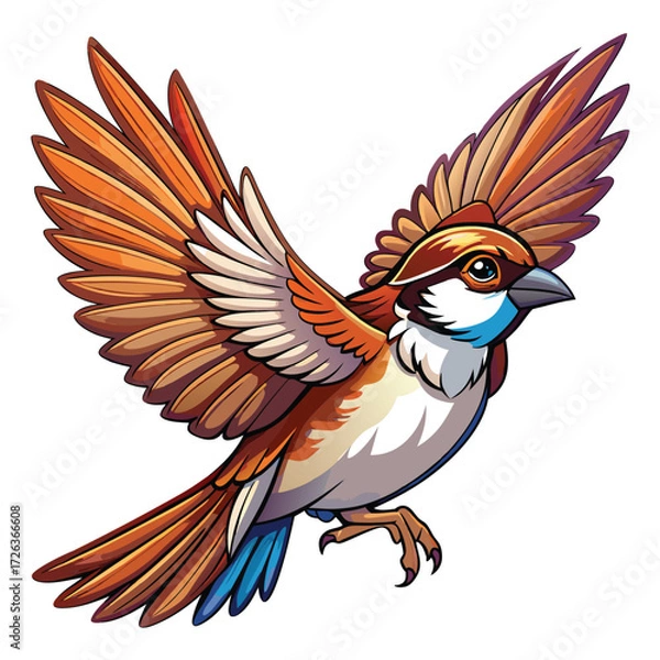 Obraz flying sparrow bird Artwork