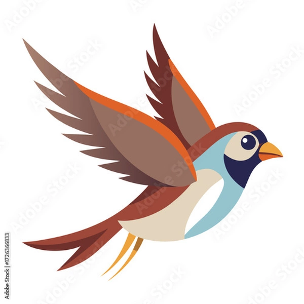 Obraz flying sparrow bird Artwork