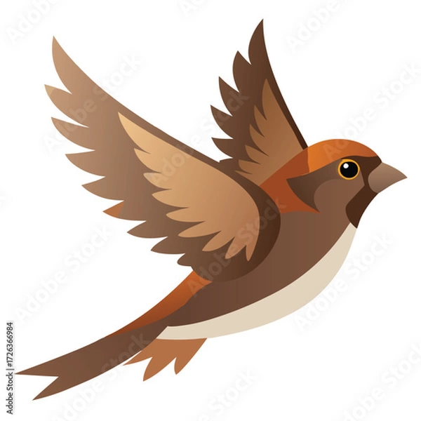 Obraz flying sparrow bird Artwork