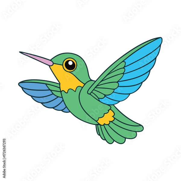 Obraz colorful humming bird