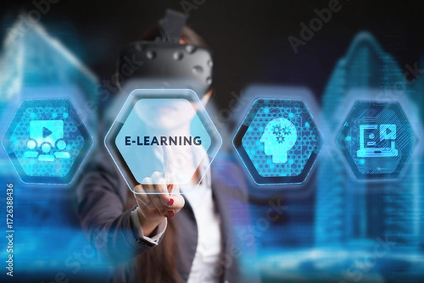Obraz EdTech Education Technology e-learning online learning internet technology concept.