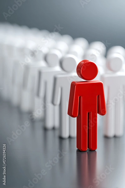 Obraz Distinctive leaders and team management