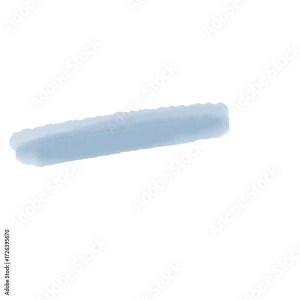 Fototapeta Watercolor stripe isolated on transparent background, a simple and elegant design element