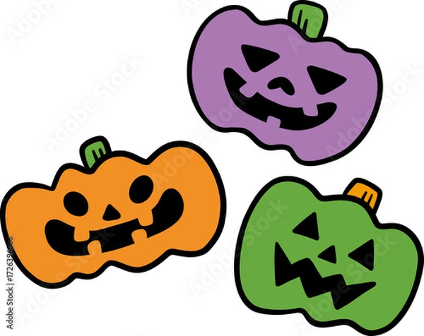 Obraz ３種類のジャックオーランタン