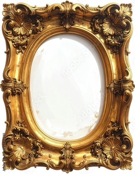 Fototapeta Ornate gold picture frame