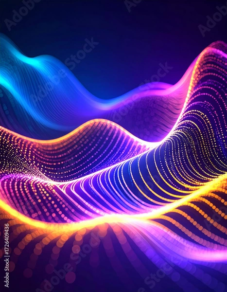 Obraz Abstract Digital Waveform: Data Flow and Energy
