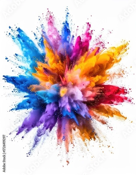 Fototapeta Colorful powder explosion