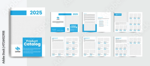 Fototapeta Brochure design template with abstract geometric graphics