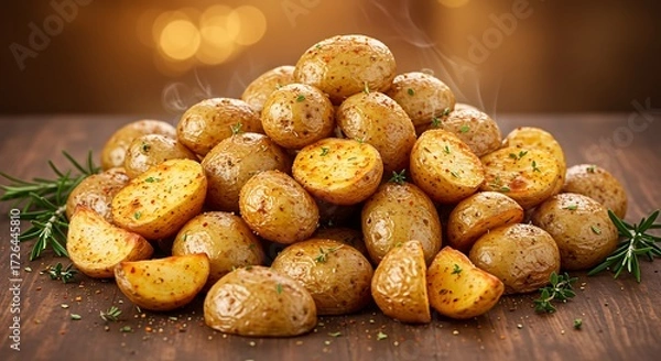 Obraz Roasted potatoes pile