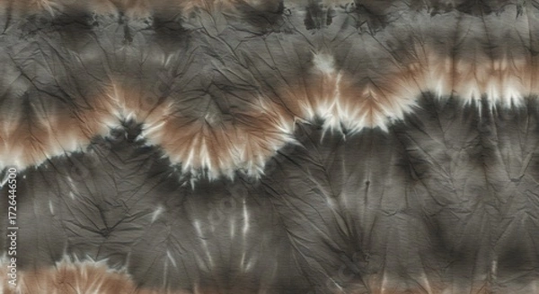 Fototapeta Tie dye abstract tiedye pattern with brown, white, and gray colors, creating a textured and organic look for commercial usage