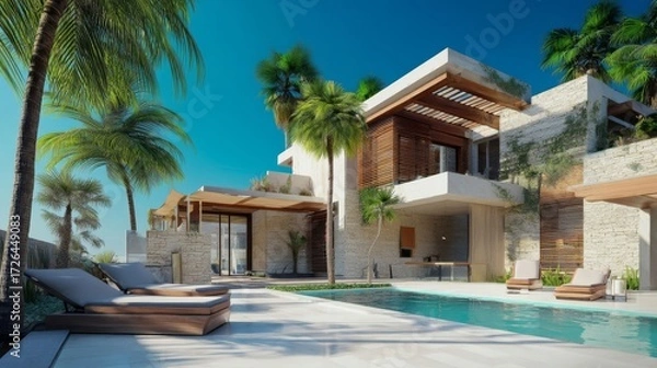 Obraz A minimalist aesthetic background board with soft gray-black tones, scattered light spots in the upper right,