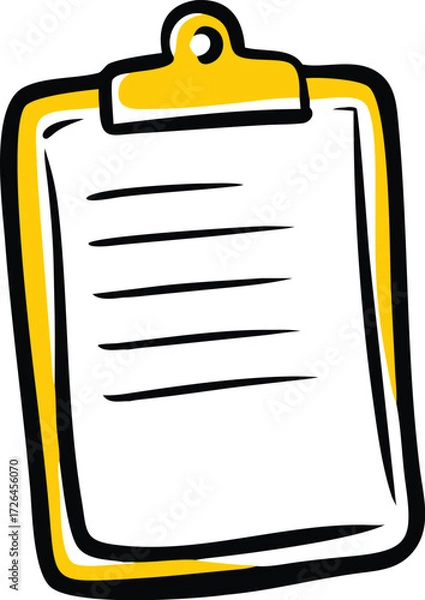 Obraz clipboard with blank sheet  isolated on white back.eps