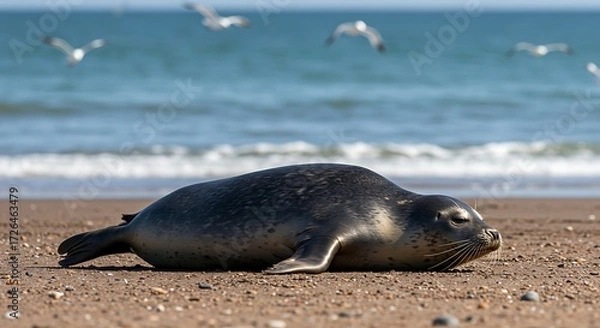 Obraz Seal resting on beach