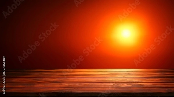 Fototapeta Stunning Sunset Over Calm Water with Vibrant Colors and Reflective Surface in Twilight