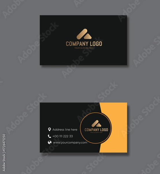 Fototapeta Modern creative business card and name card horizontal simple clean template vector design